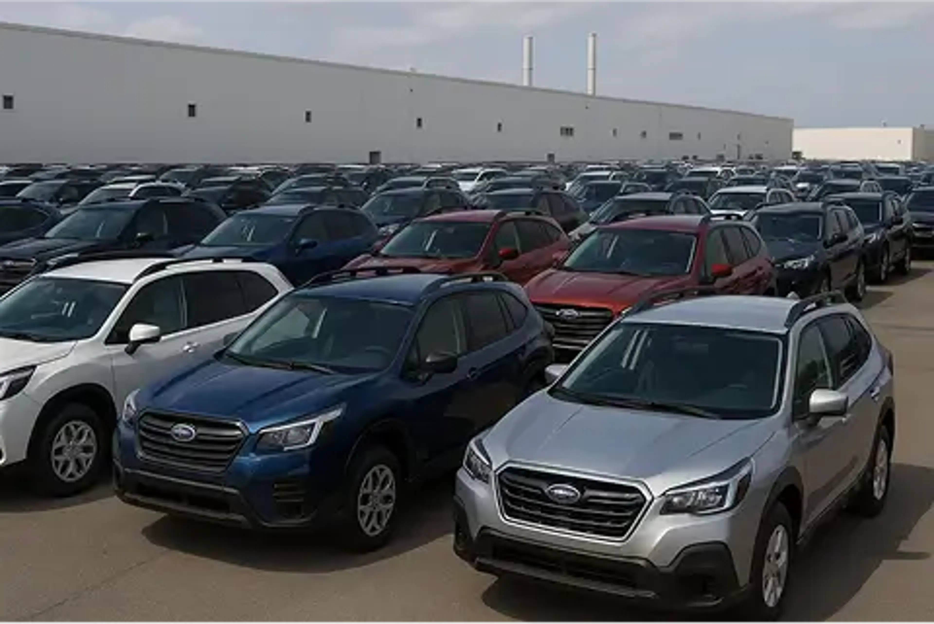 Parking lot filled with vehicles